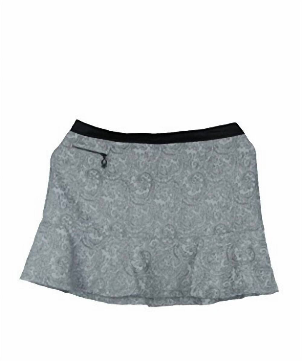 NEW QMACK women's printed skirt in gray/black combo